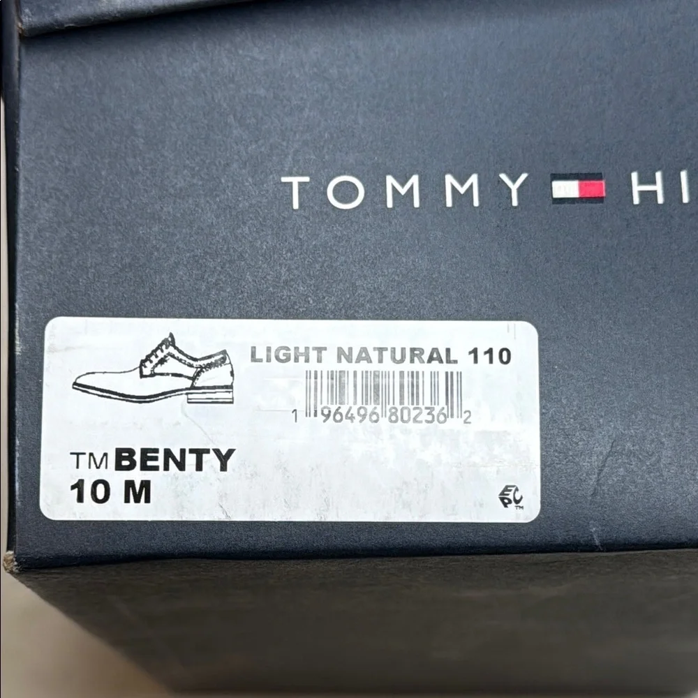 Tommy Hilfiger Men’s Benty Oxford Shoes - Size 10- Light Natural